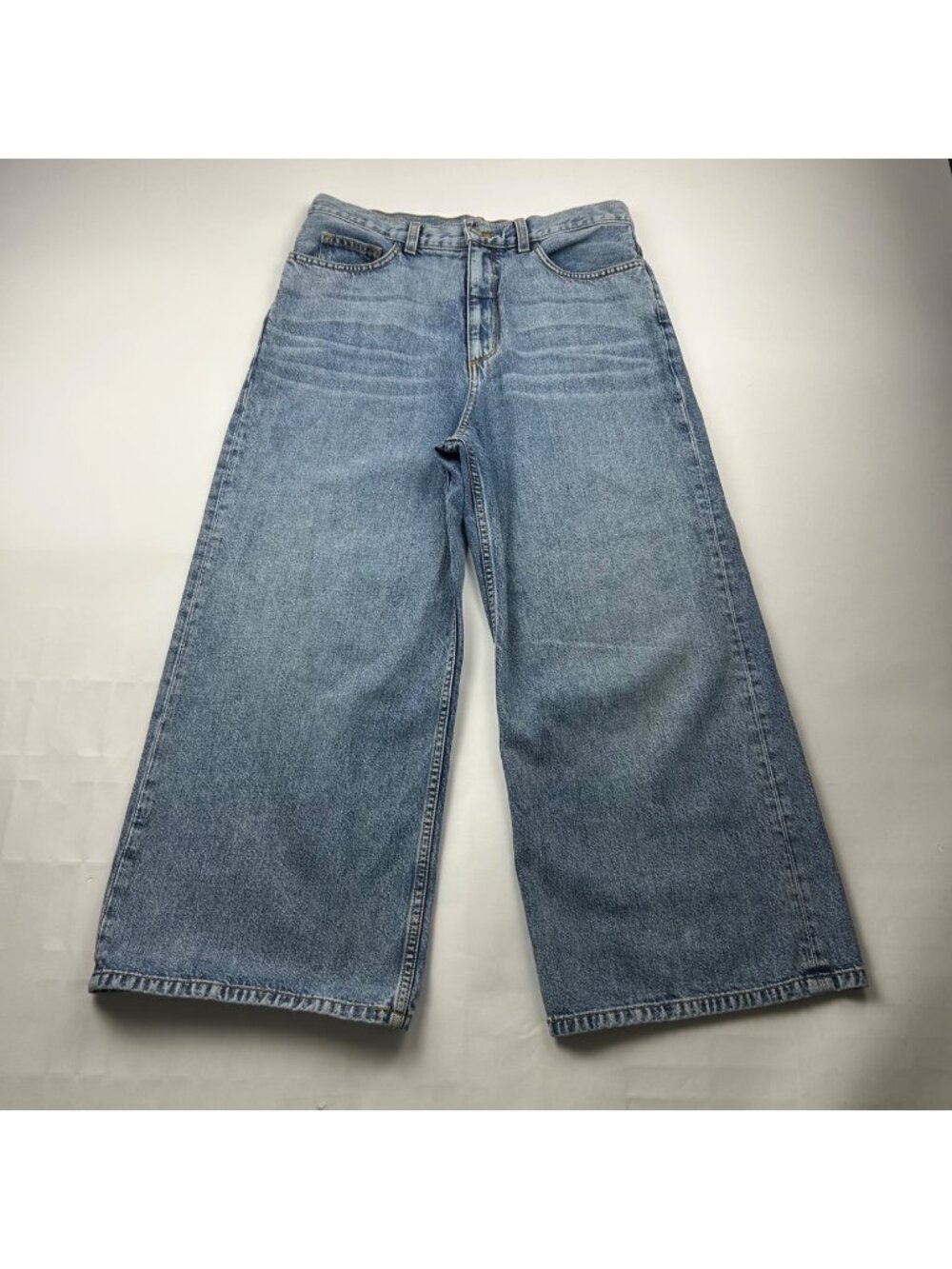 SIWY Complete Control Blue Denim May Wide Leg Cropped Jeans 31
